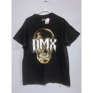 DMX T-Shirt Mens LG Blk Skull Graphic 100% Cotton Ruff Rydahs Earl Simmons NWT